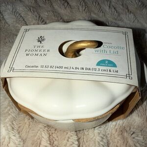 The Pioneer Woman Cream Pumpkin Cocotte with Gold Stem